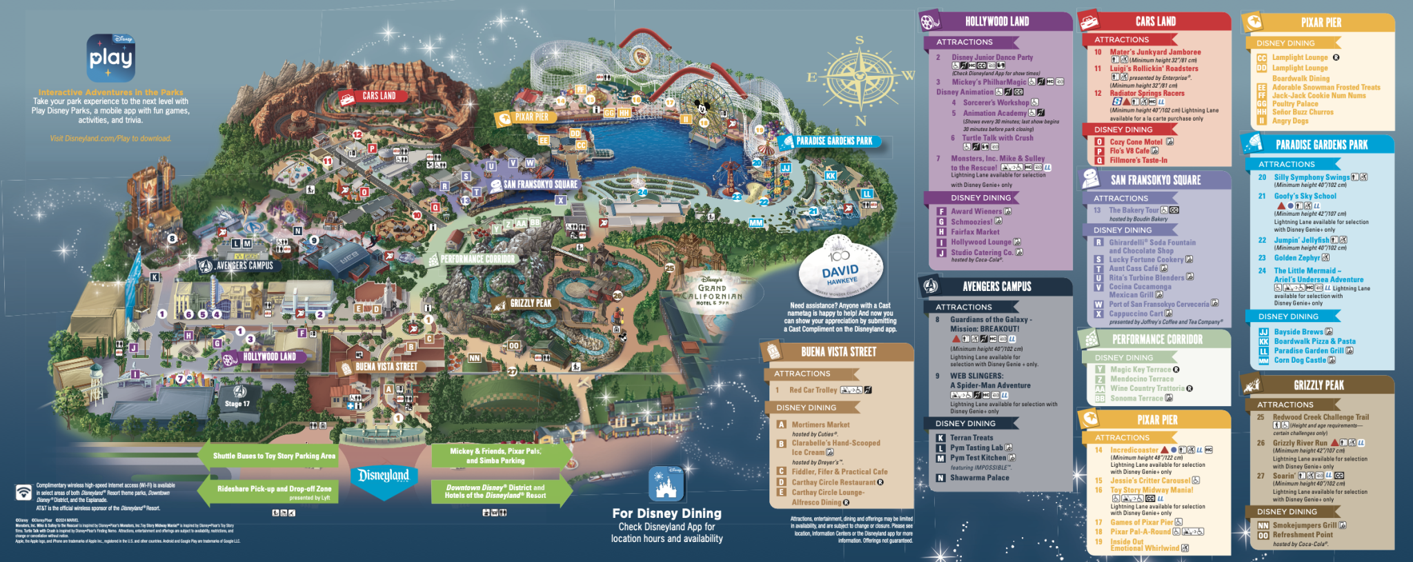 2024 Disney California Adventure Map Disneyland Resort WDW Magazine