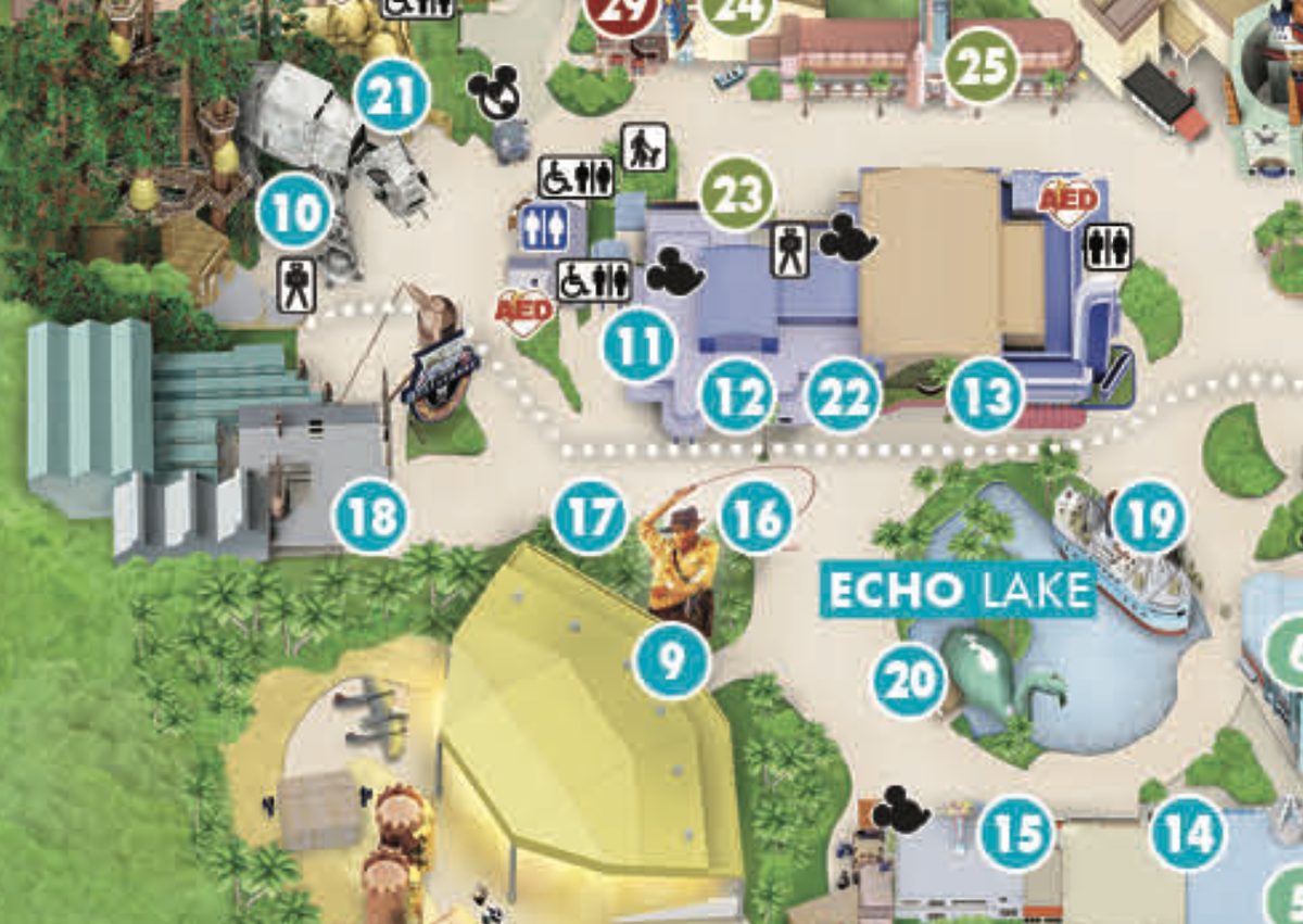 2025 Disney s Hollywood Studios Map Printable PDF 