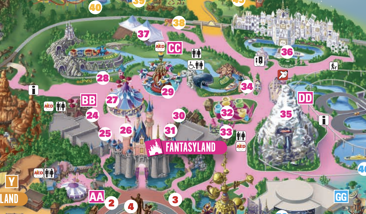 2025 Disneyland Park Map California Printable PDF 
