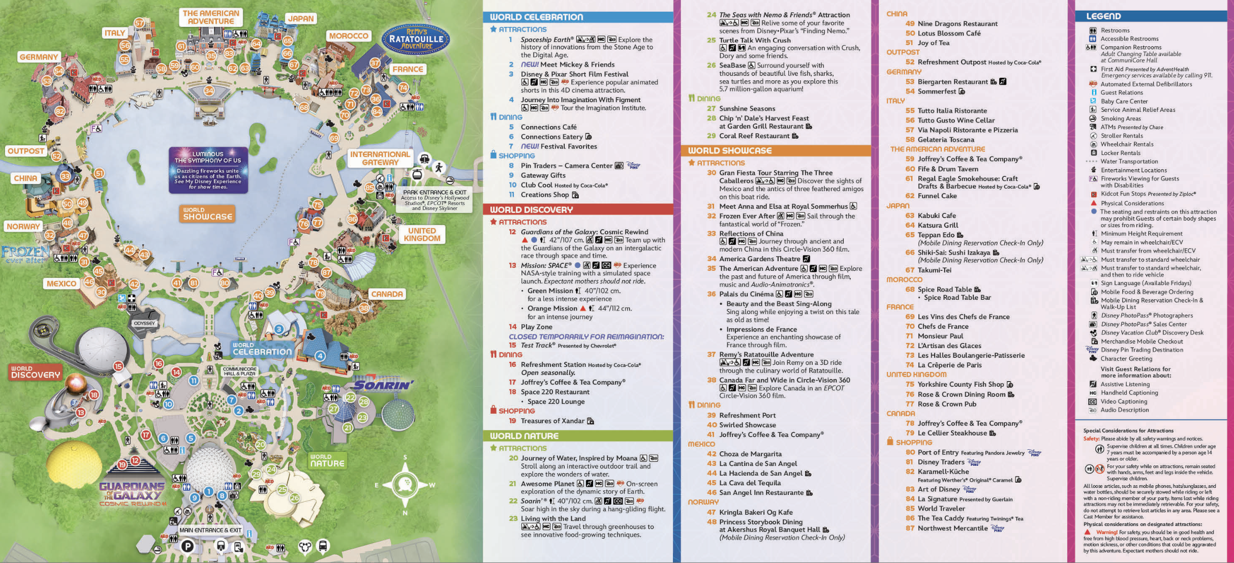 Printable Epcot Map