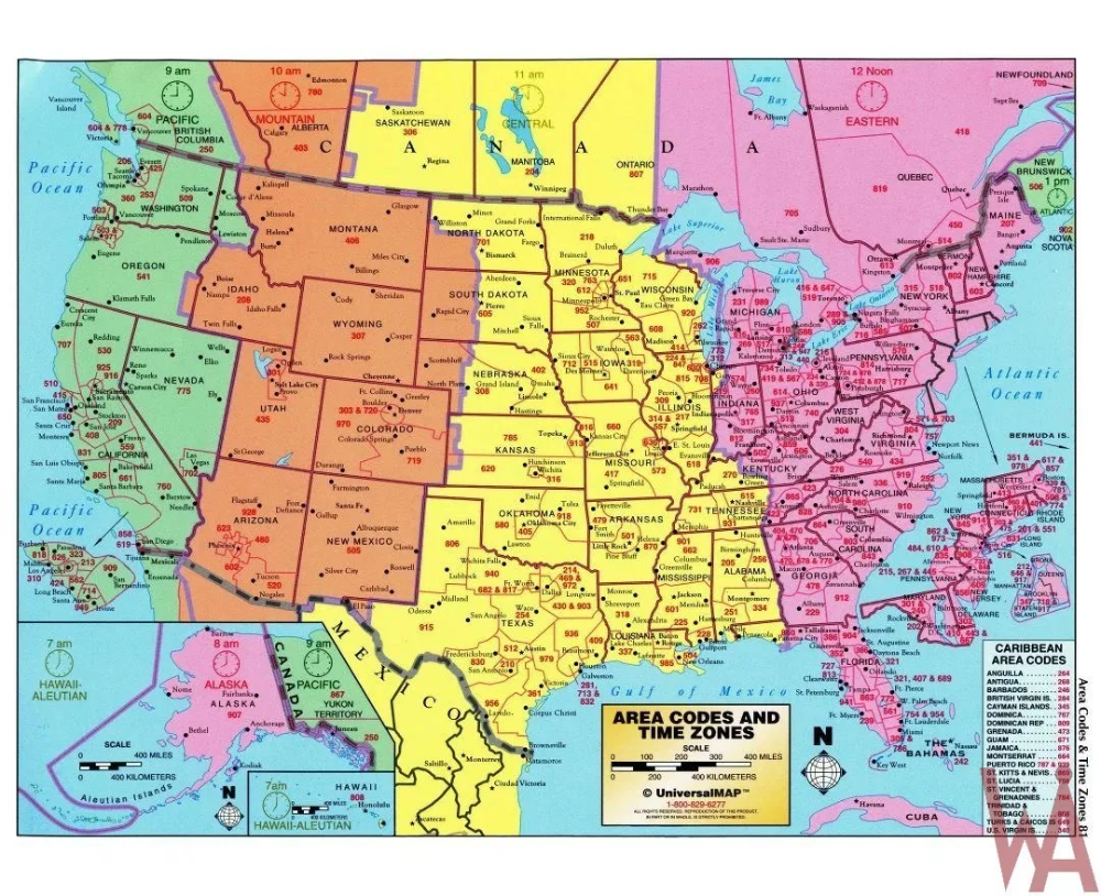 printable time zone map usa