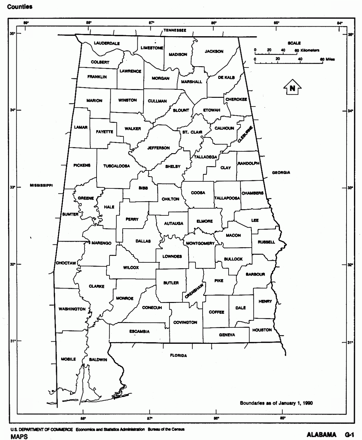 printable map of alabama