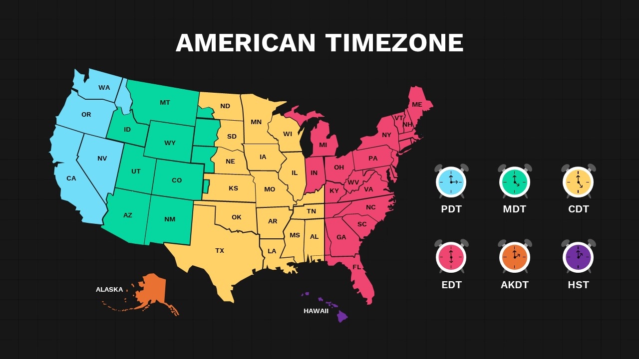 printable time zone map of usa