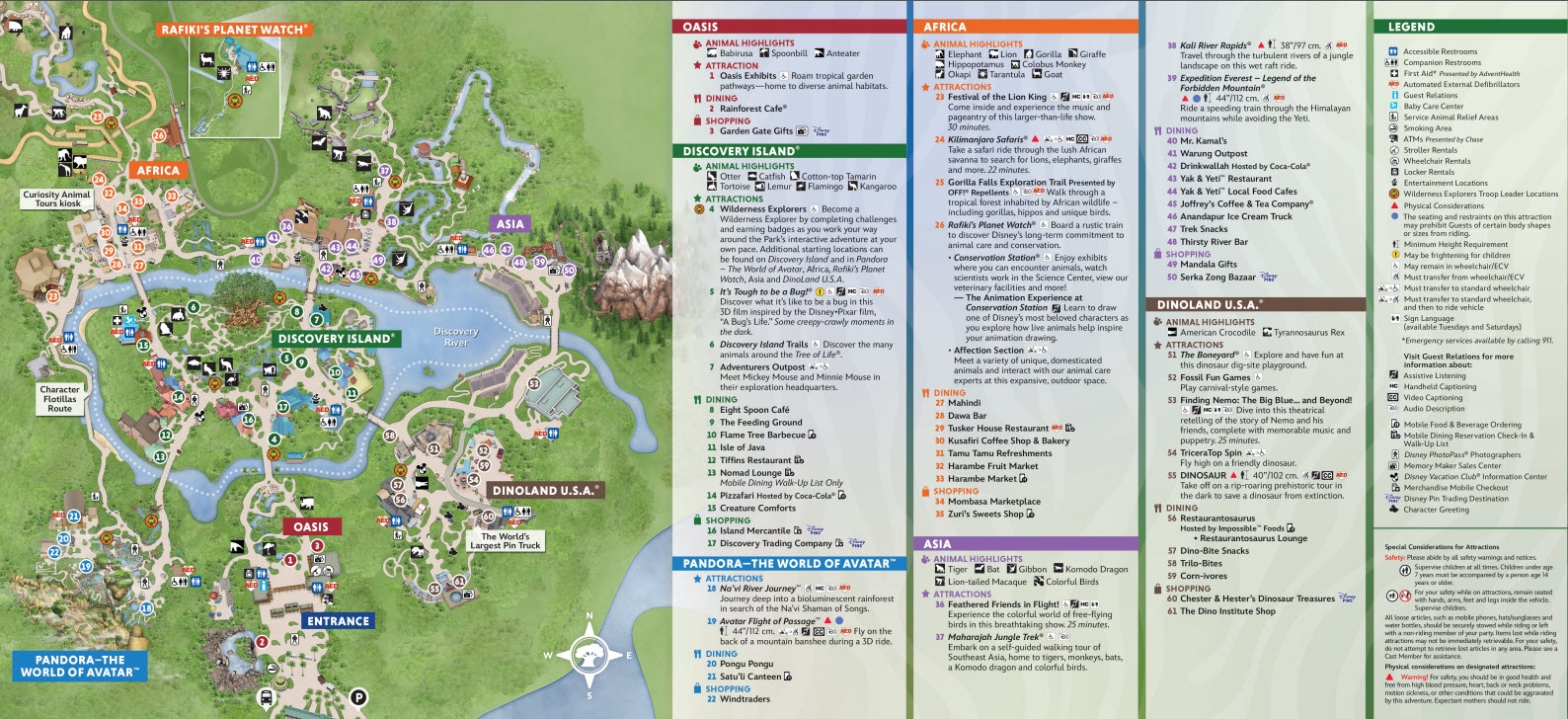Printable Map Of Animal Kingdom