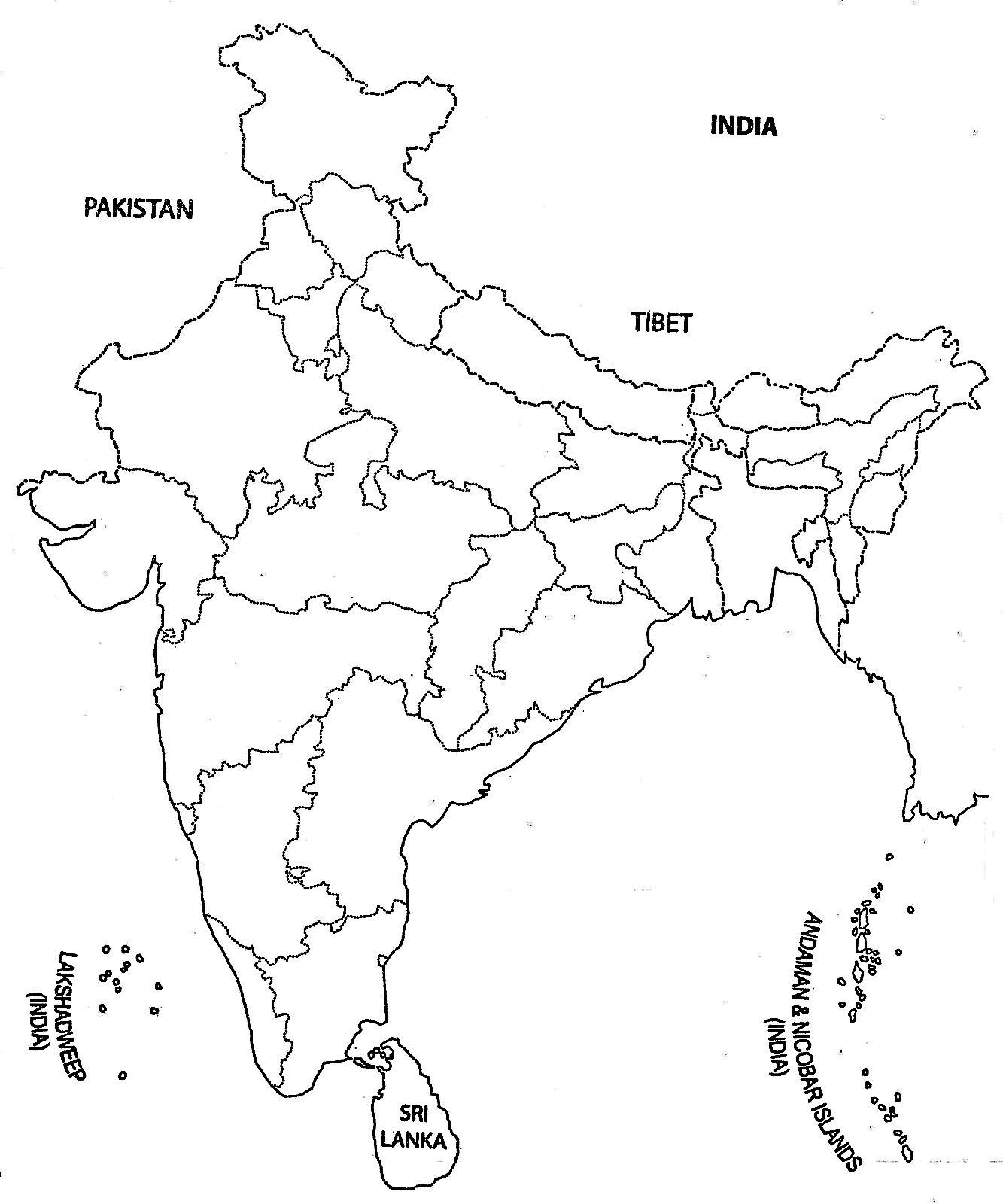 Blank Map Of India Outline Map And Vector Map Of India