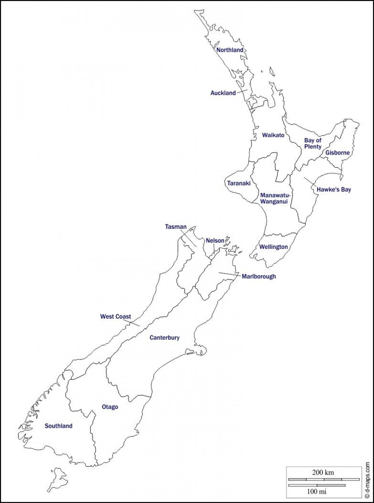 Blank Map Of New Zealand Outline Map And Vector Map Of New Zealand Worksheets Library