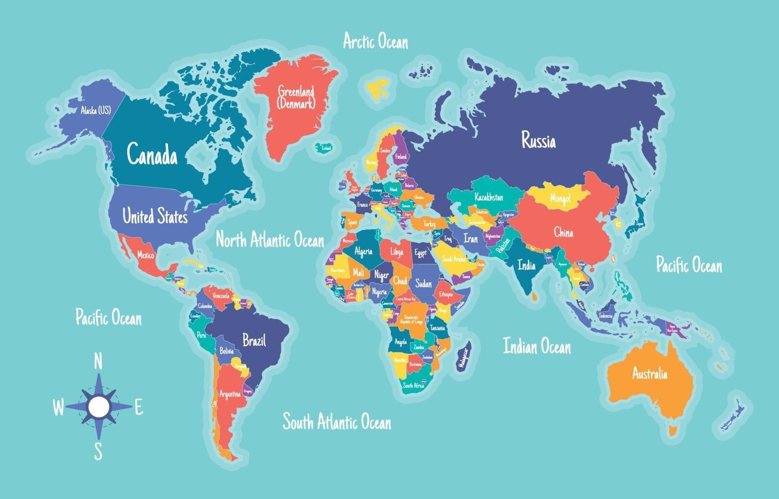 Printable Map Of World Countries