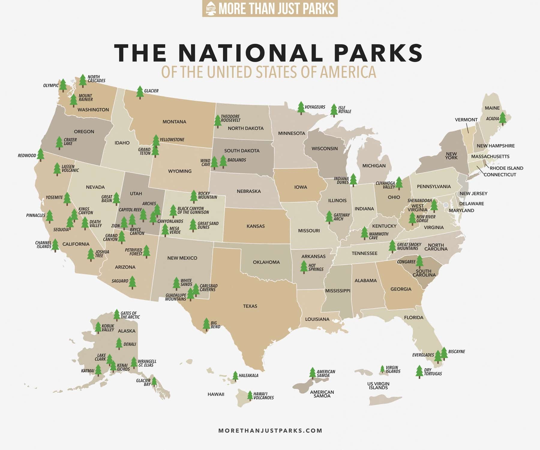 Printable National Parks Map