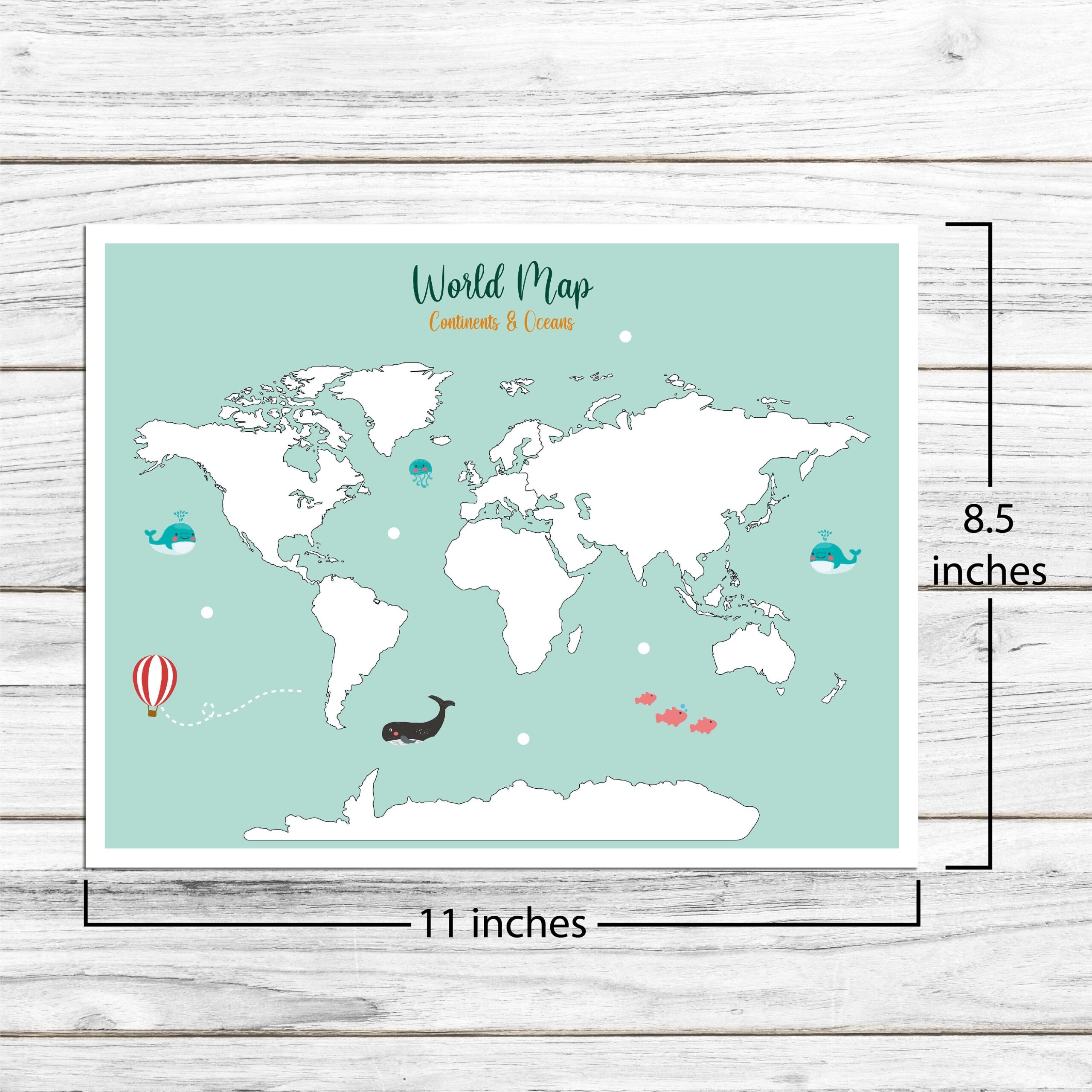 Continents Oceans Printable Puzzle World Geography Map Activity Homeschool Earth Study Map Reading Social Studies Teaching Tool Etsy