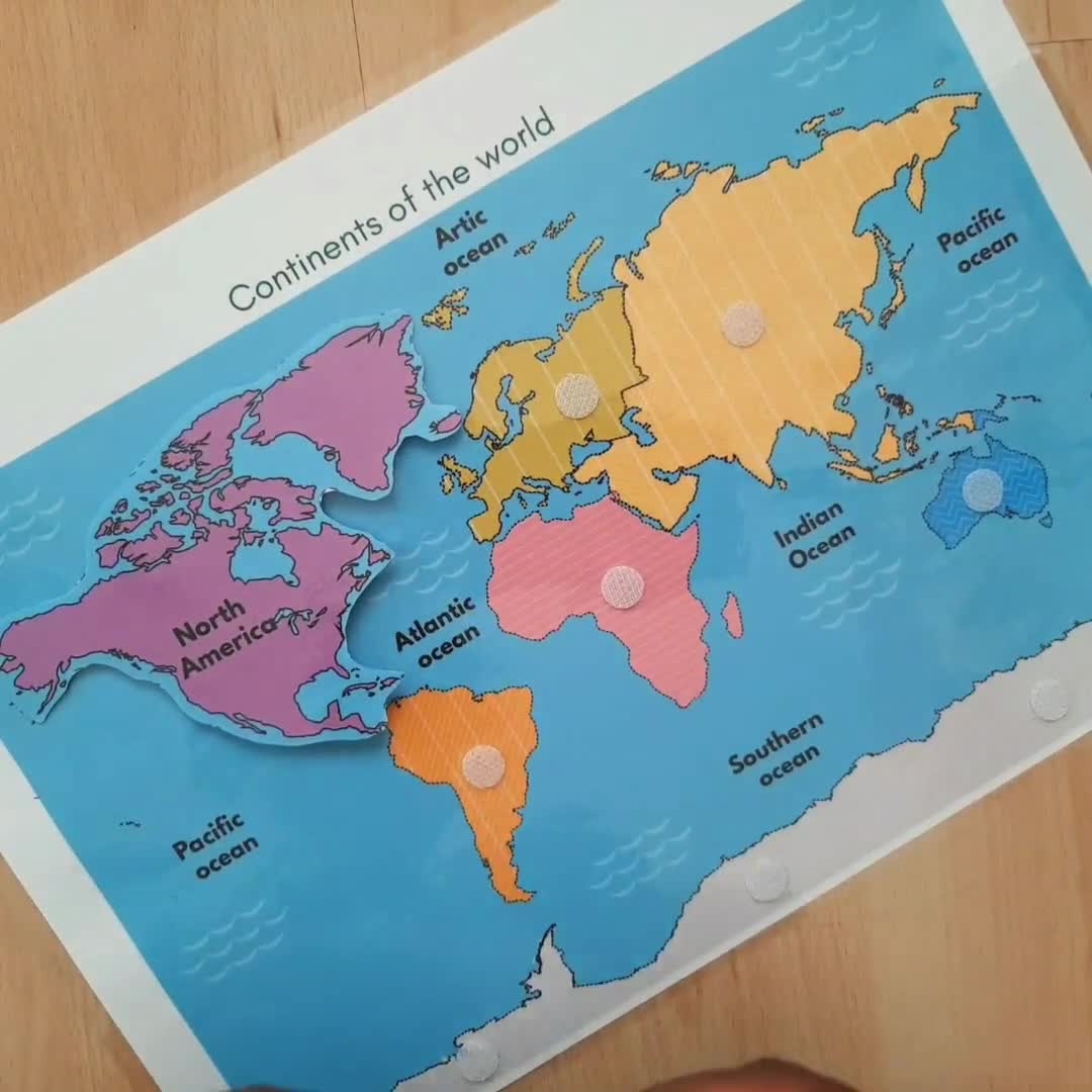 Printable Map Continents