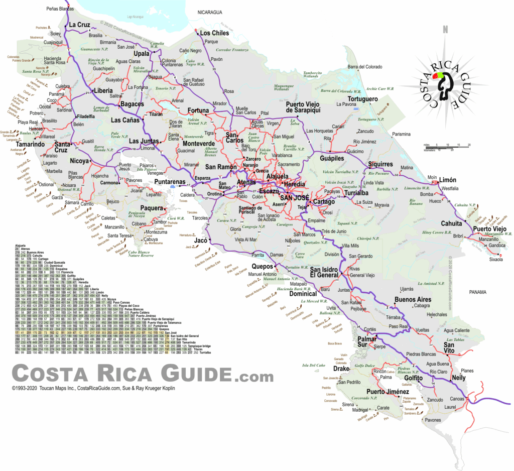 Printable Map Costa Rica - Jenny Blog