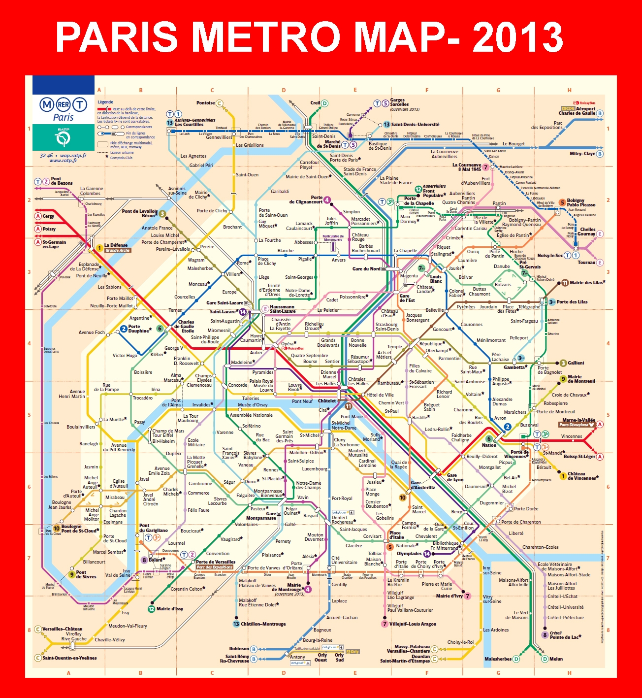 Detailed Metro Map Of Paris City Vidiani Maps Of All Countries In One Place