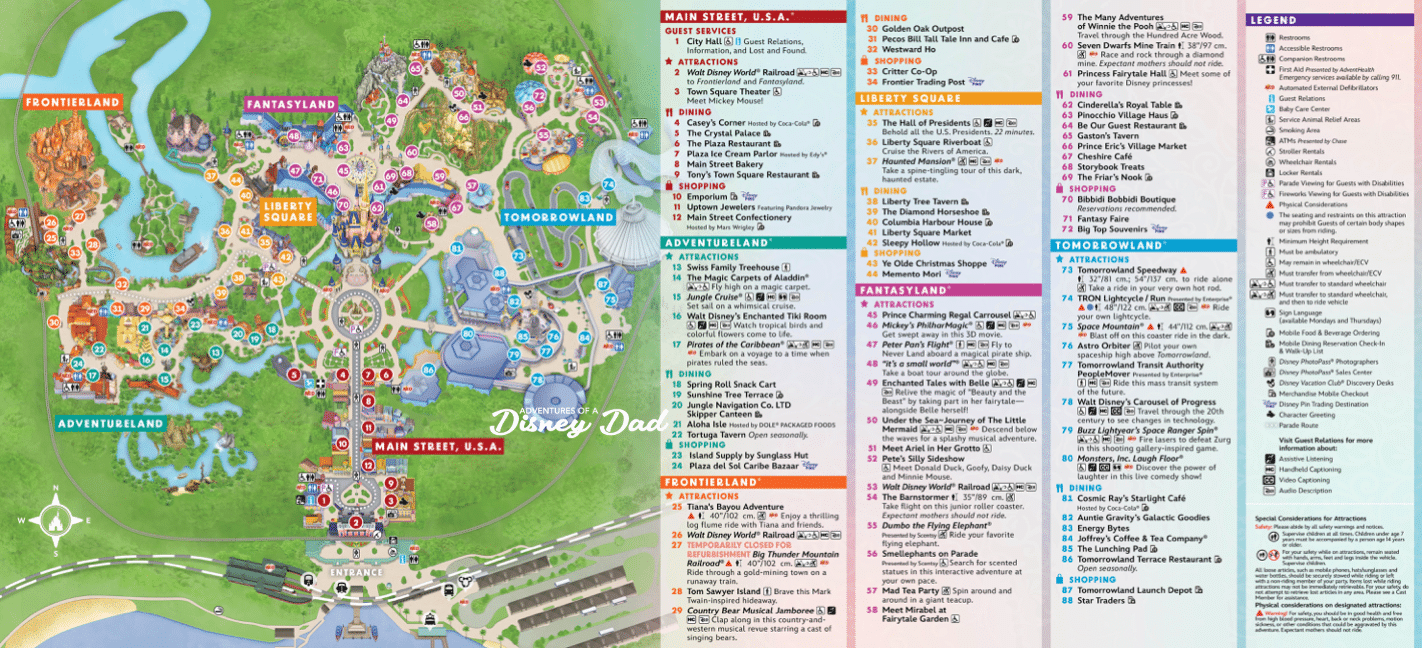 Disney s Magic Kingdom Park Map 2025 Www adventuresofadisneydad