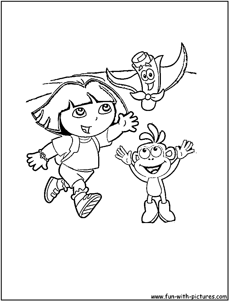 Dora The Explorer Coloring Pages Free Printable Colouring Pages For Kids To Print And Color In