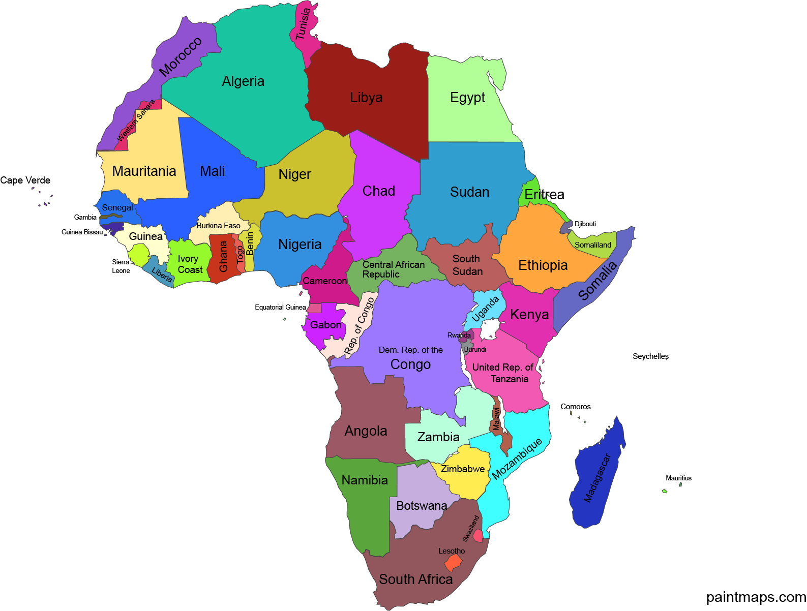 africa map printable pdf free download