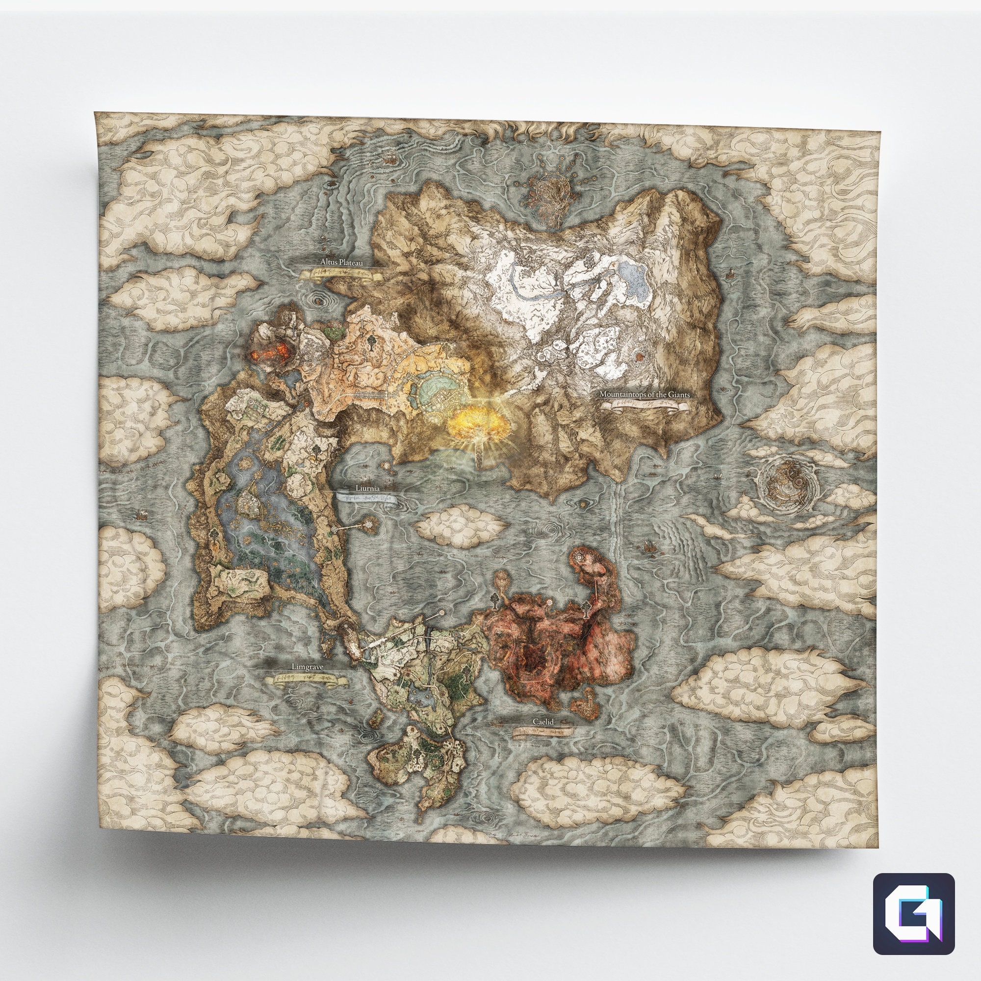 Elden Ring Map Print Etsy Australia