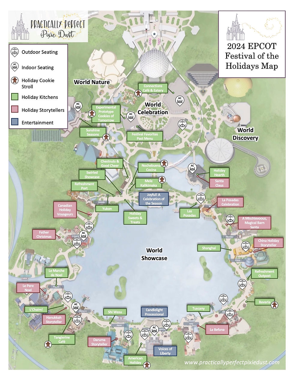 EPCOT Downloadable Cheat Sheets And Park Guide 2025 Practically Perfect Pixie Dust