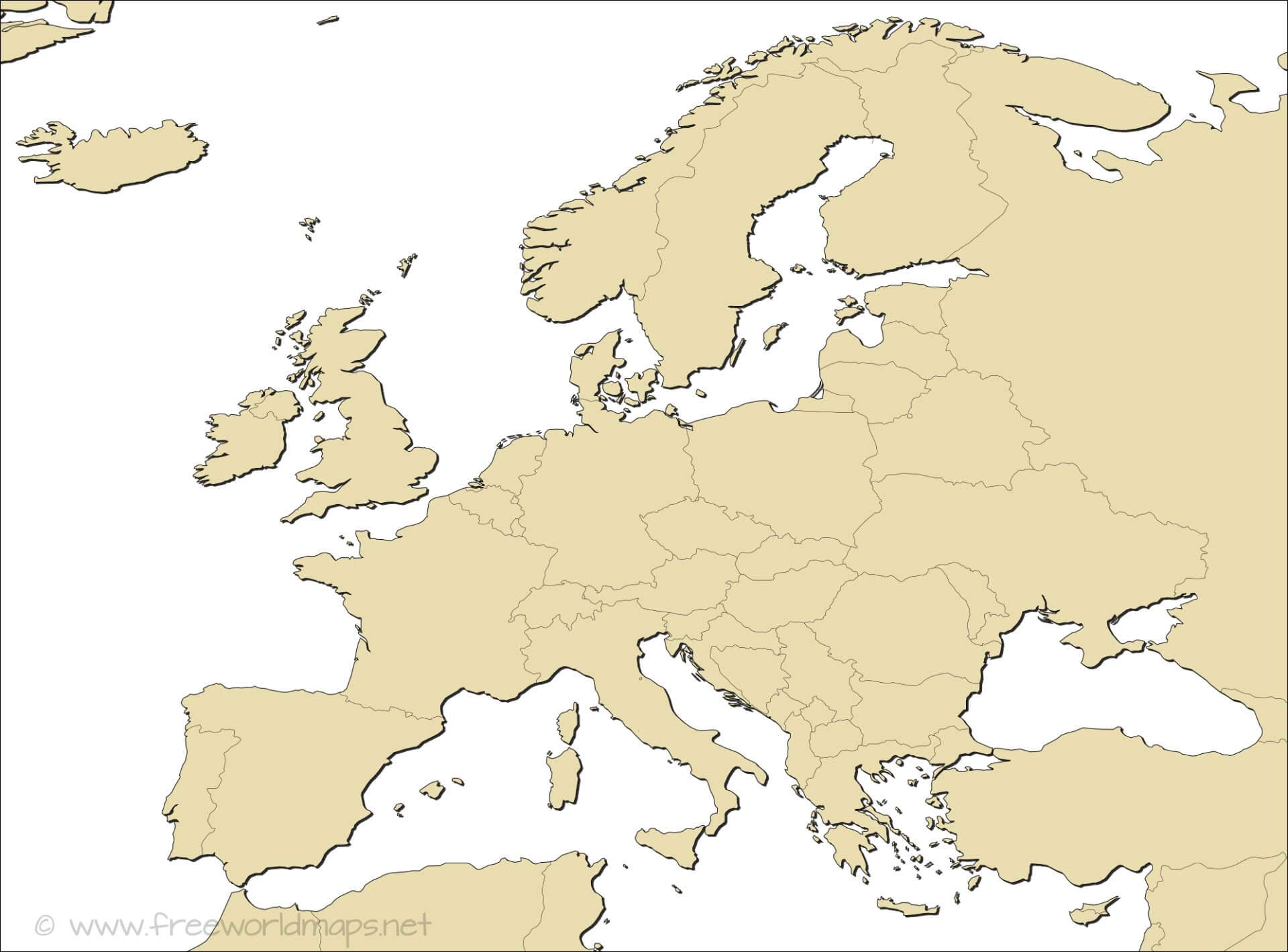 european map printable