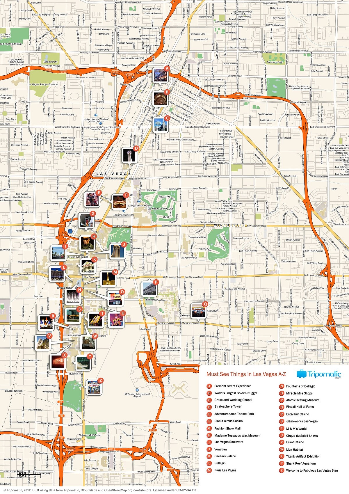 Printable Las Vegas Map