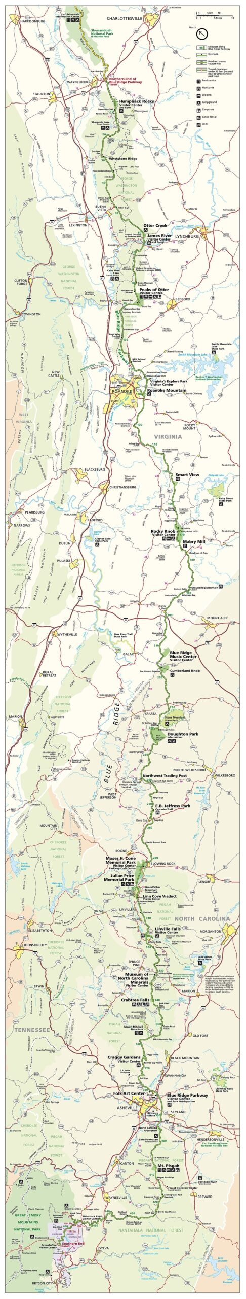 File NPS Blue ridge parkway map jpg Wikimedia Commons