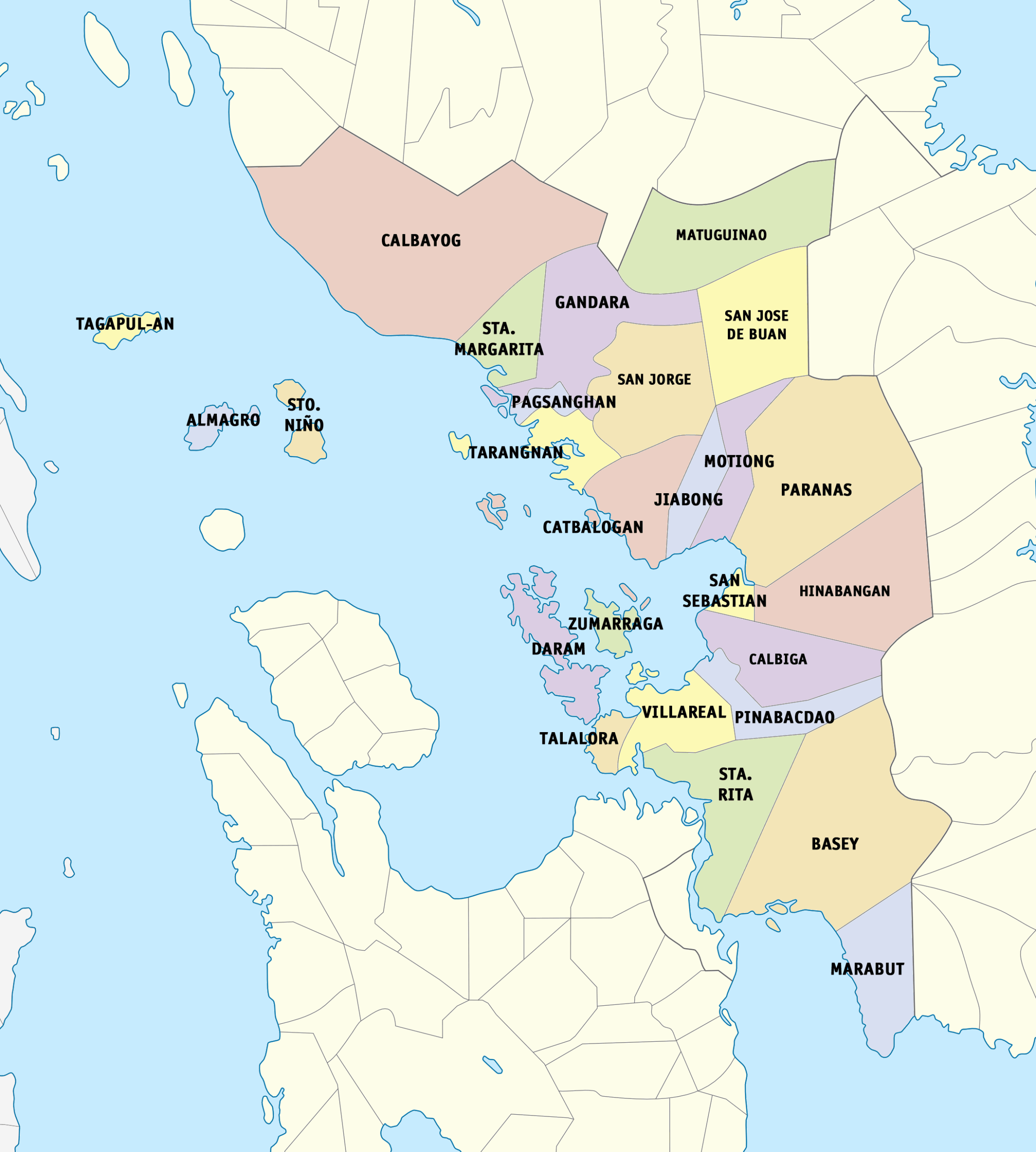 Printable Samar Map Philippines