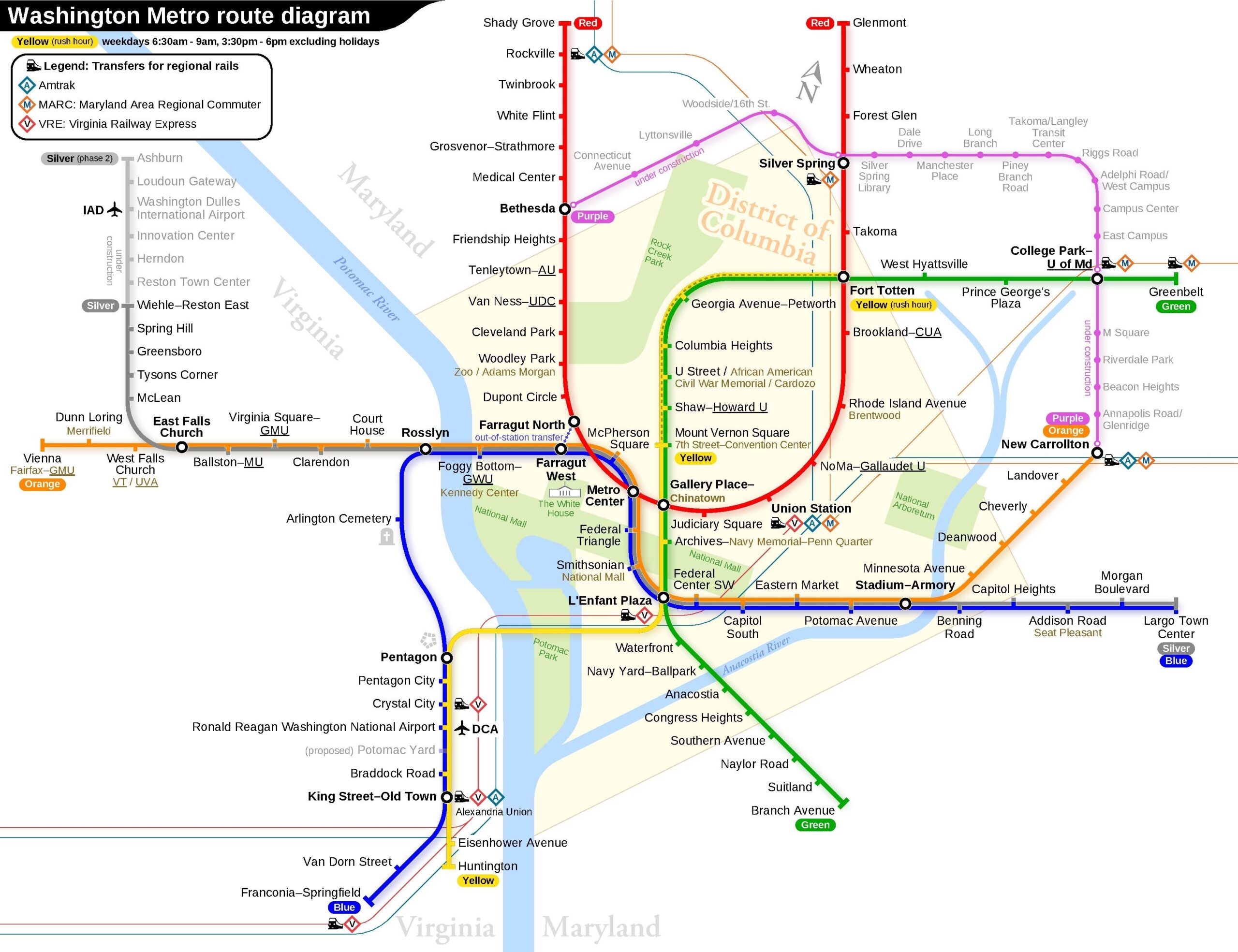 File Washington Metro Diagram Sb pdf Wikimedia Commons