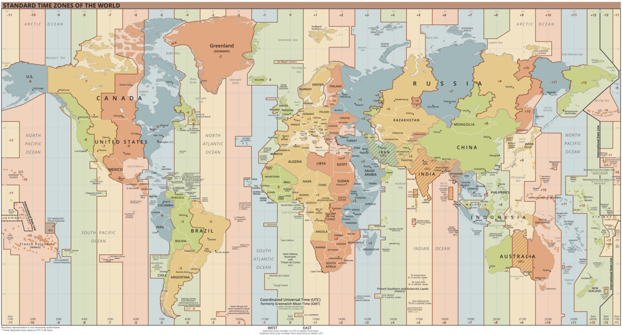 Time Zone Map Printable