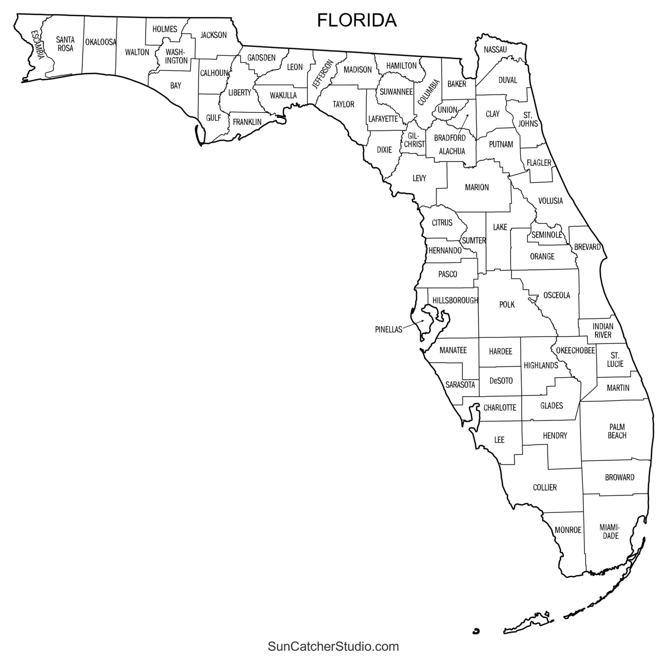 Florida Printable Map
