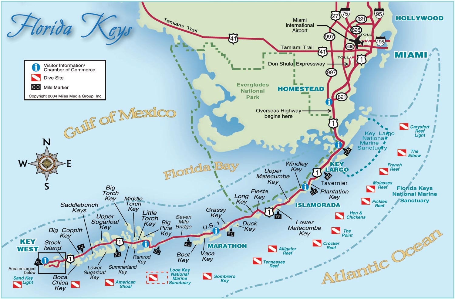 florida keys map printable