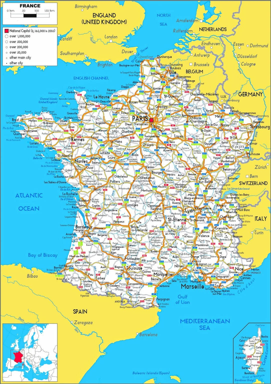 printable france map