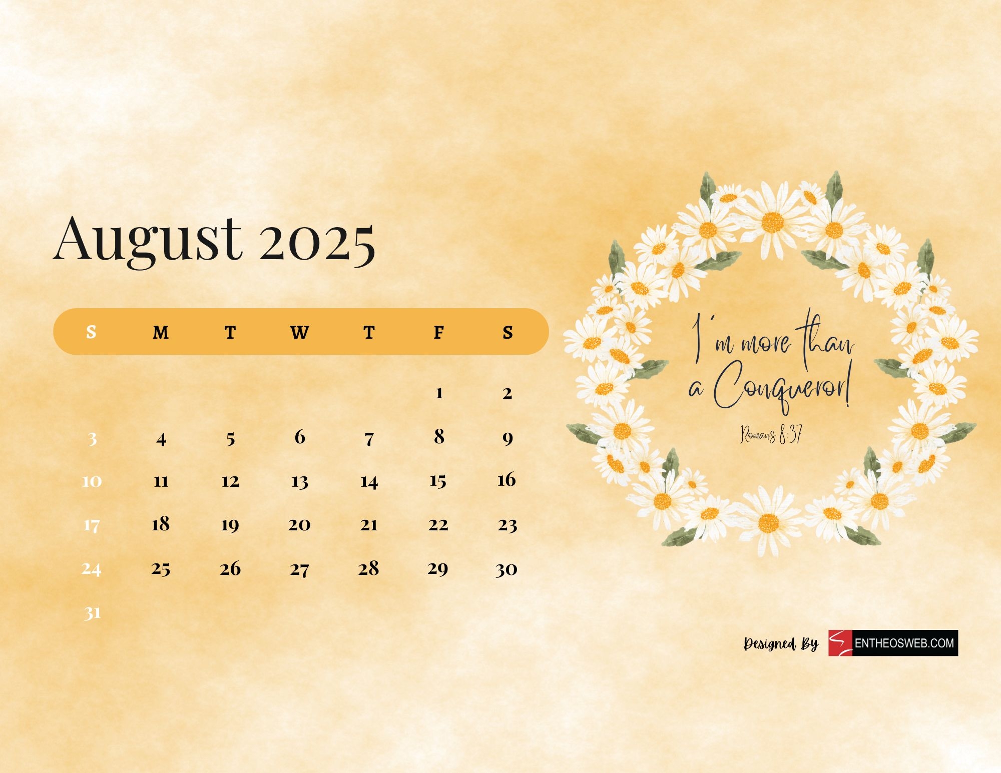 Christian 2025 Calendar Printable With Bible Verses