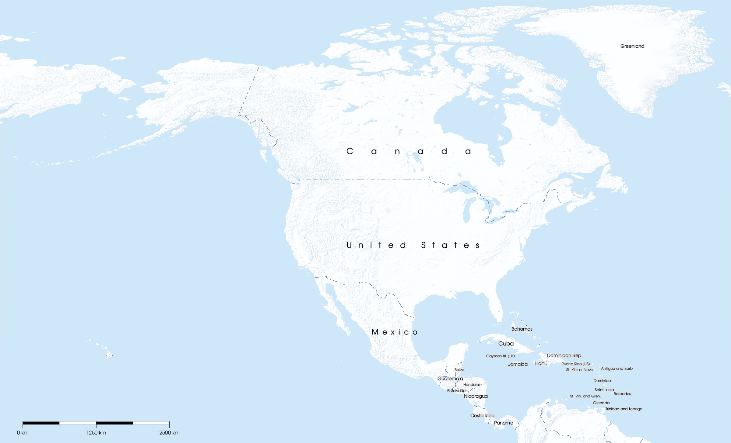 map of north america printable