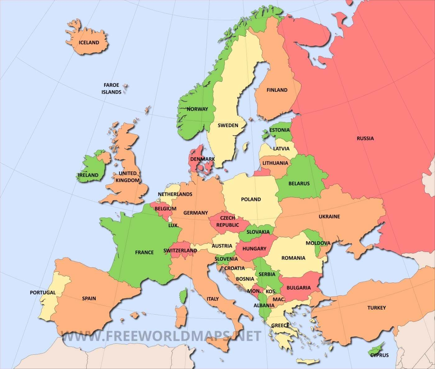 European Map Printable