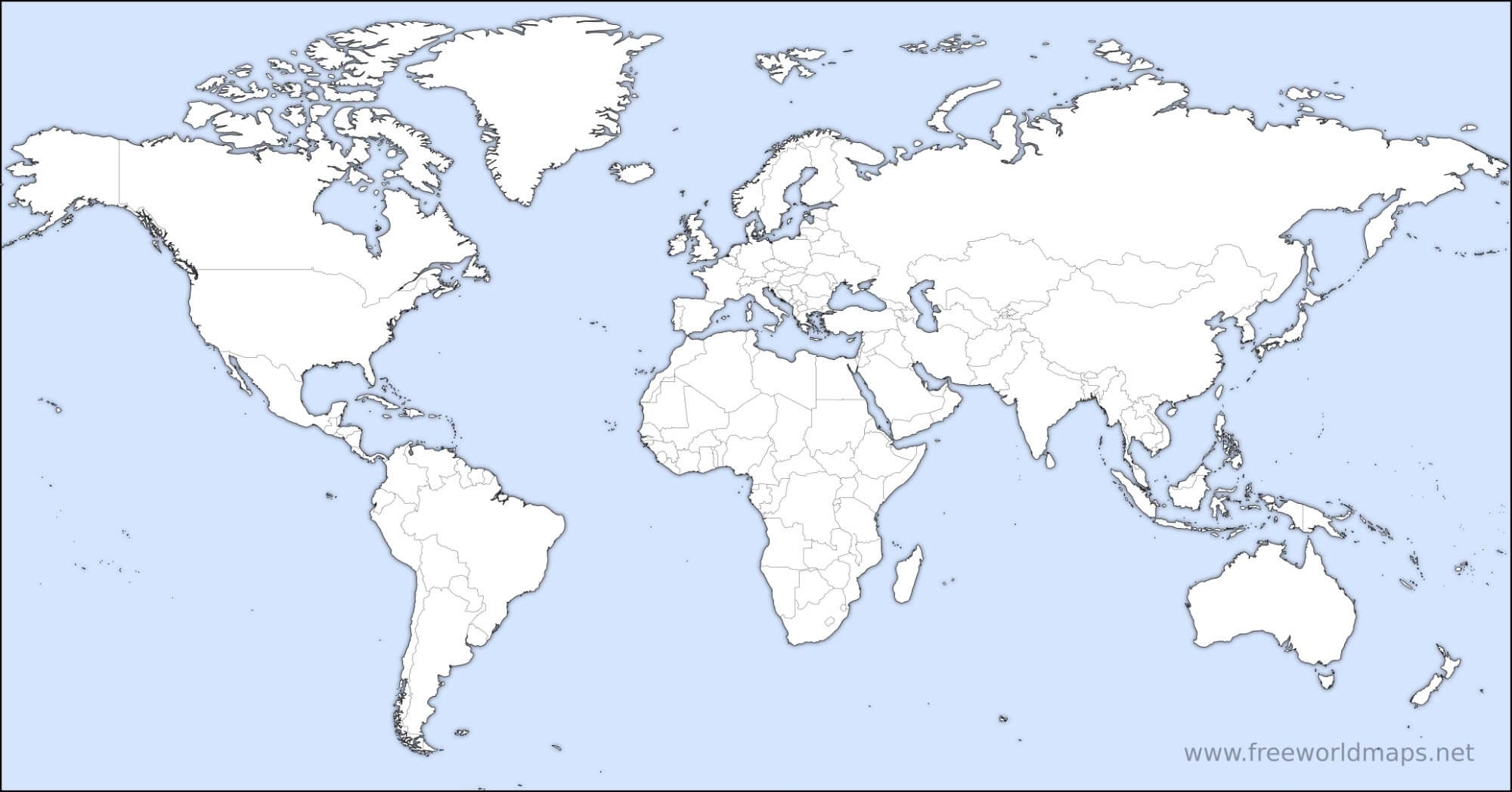 Large Printable World Map