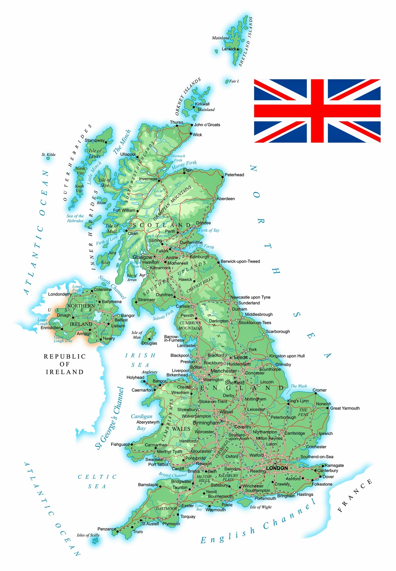printable map of britain