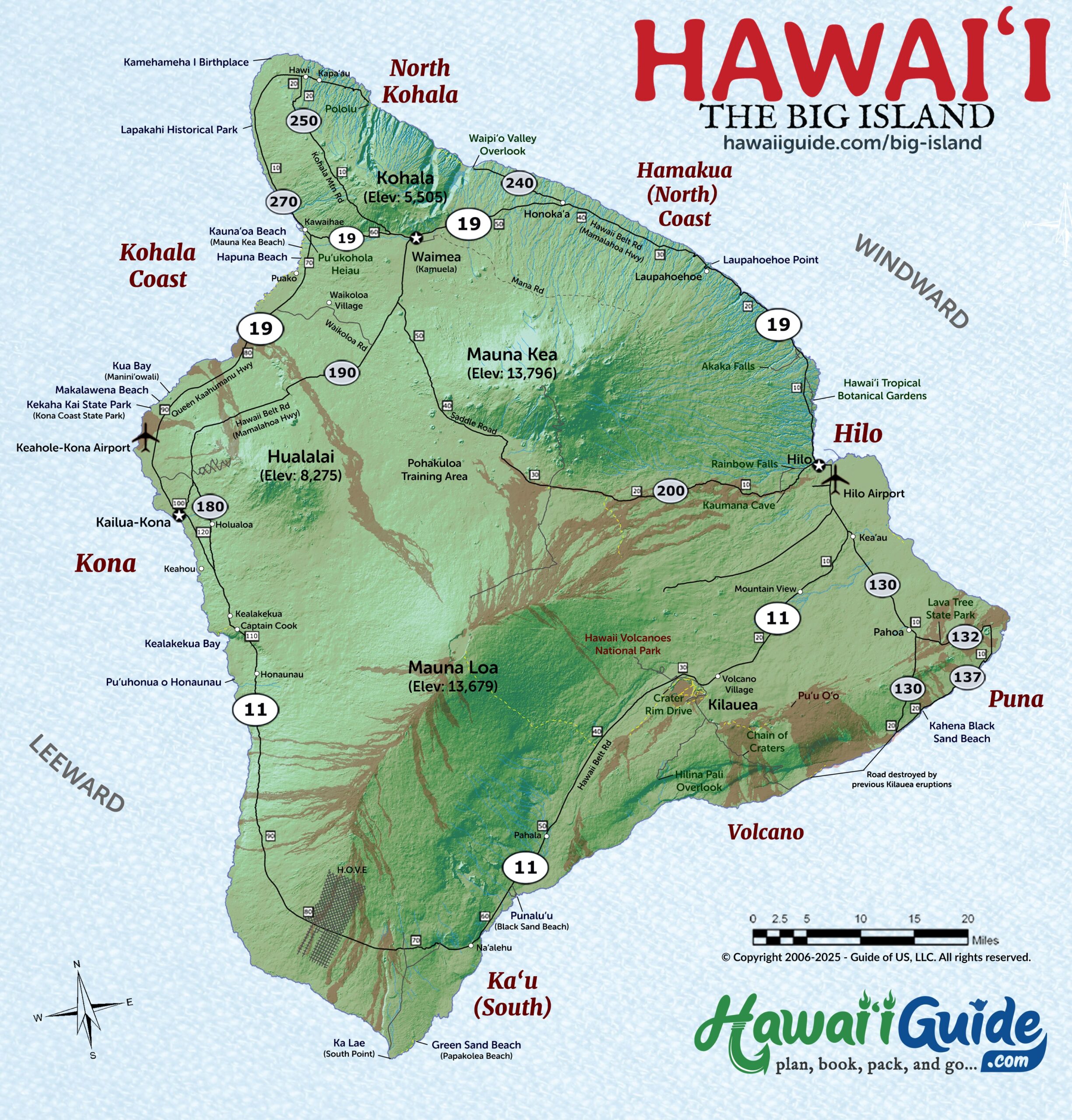 Hawaii Travel Maps Downloadable Printable Hawaiian Islands Map