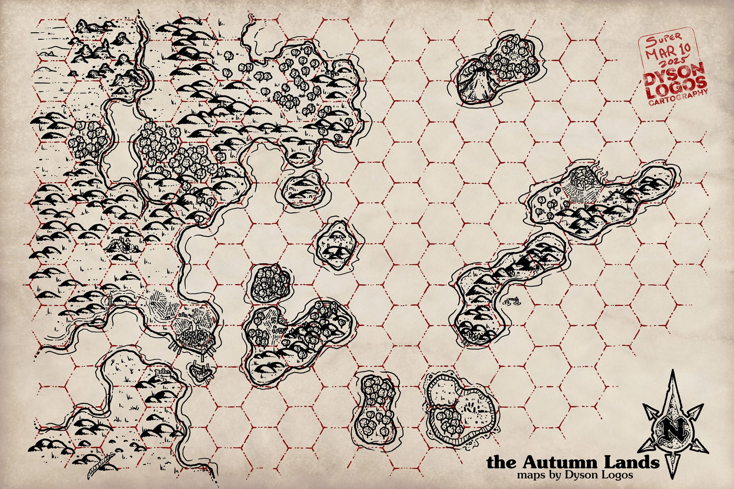 printable hex map