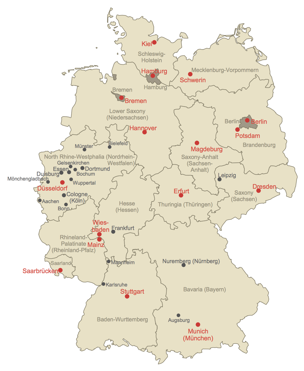 map of germany printable