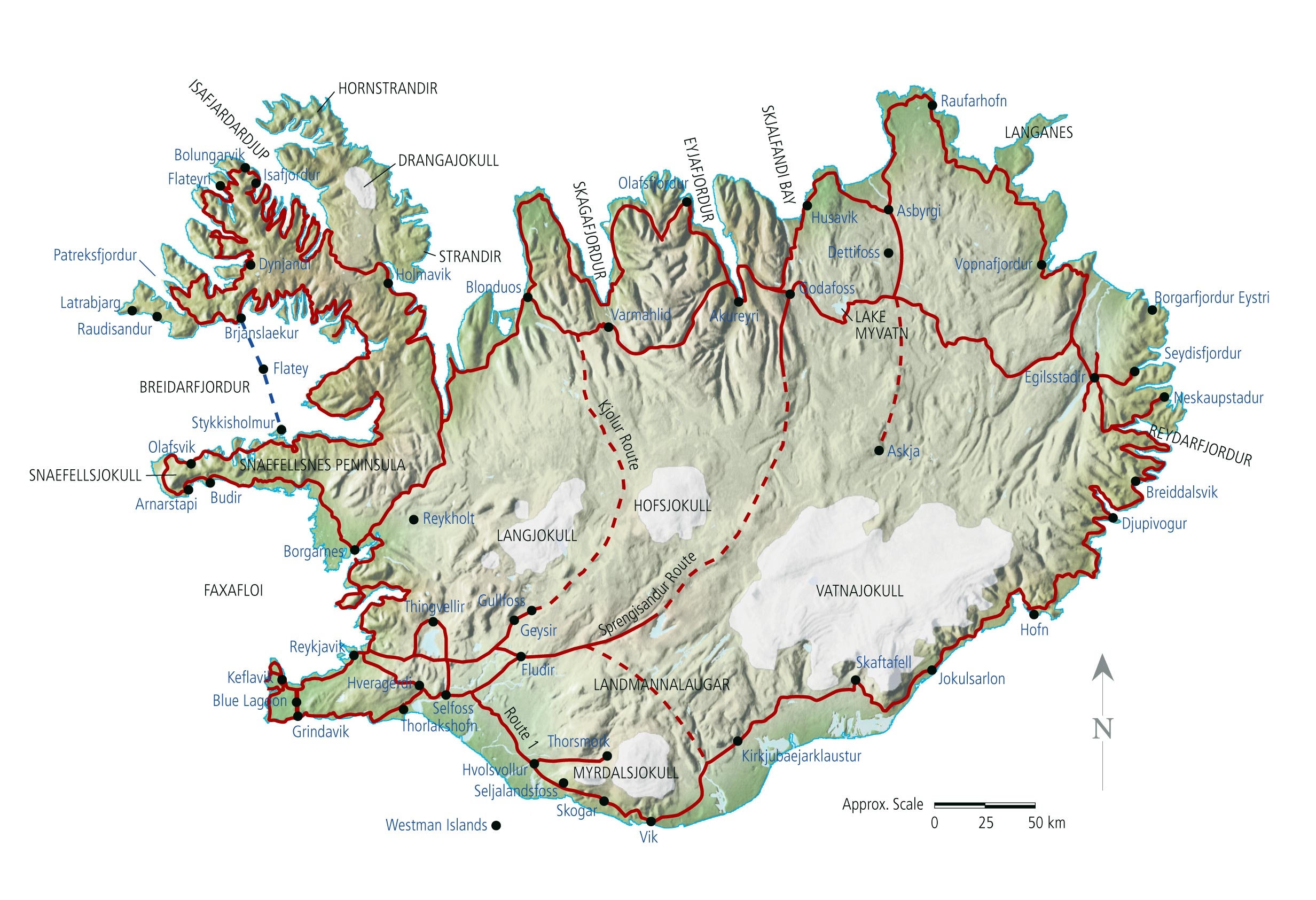 maps of iceland printable maps