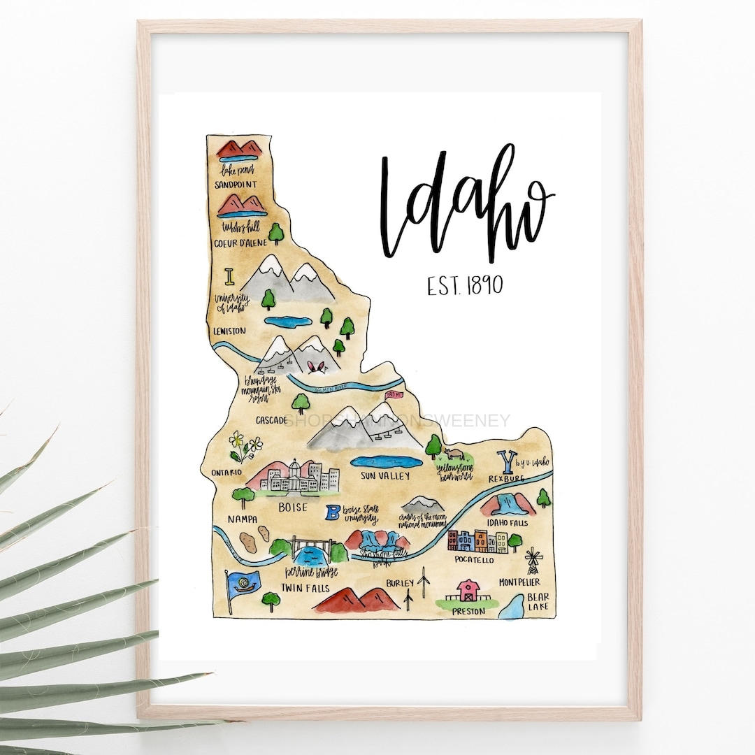 printable map of idaho