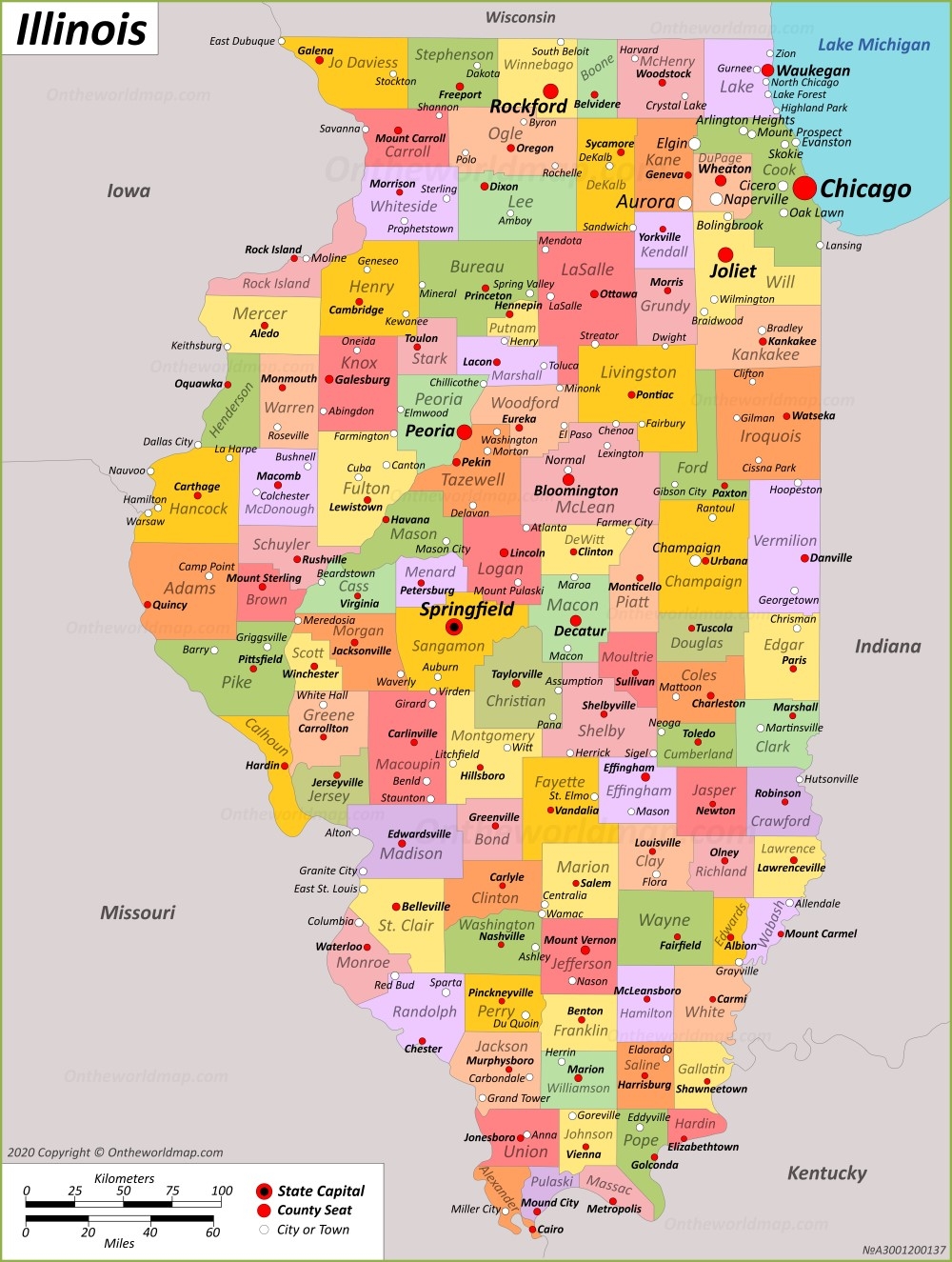 printable map of illinois
