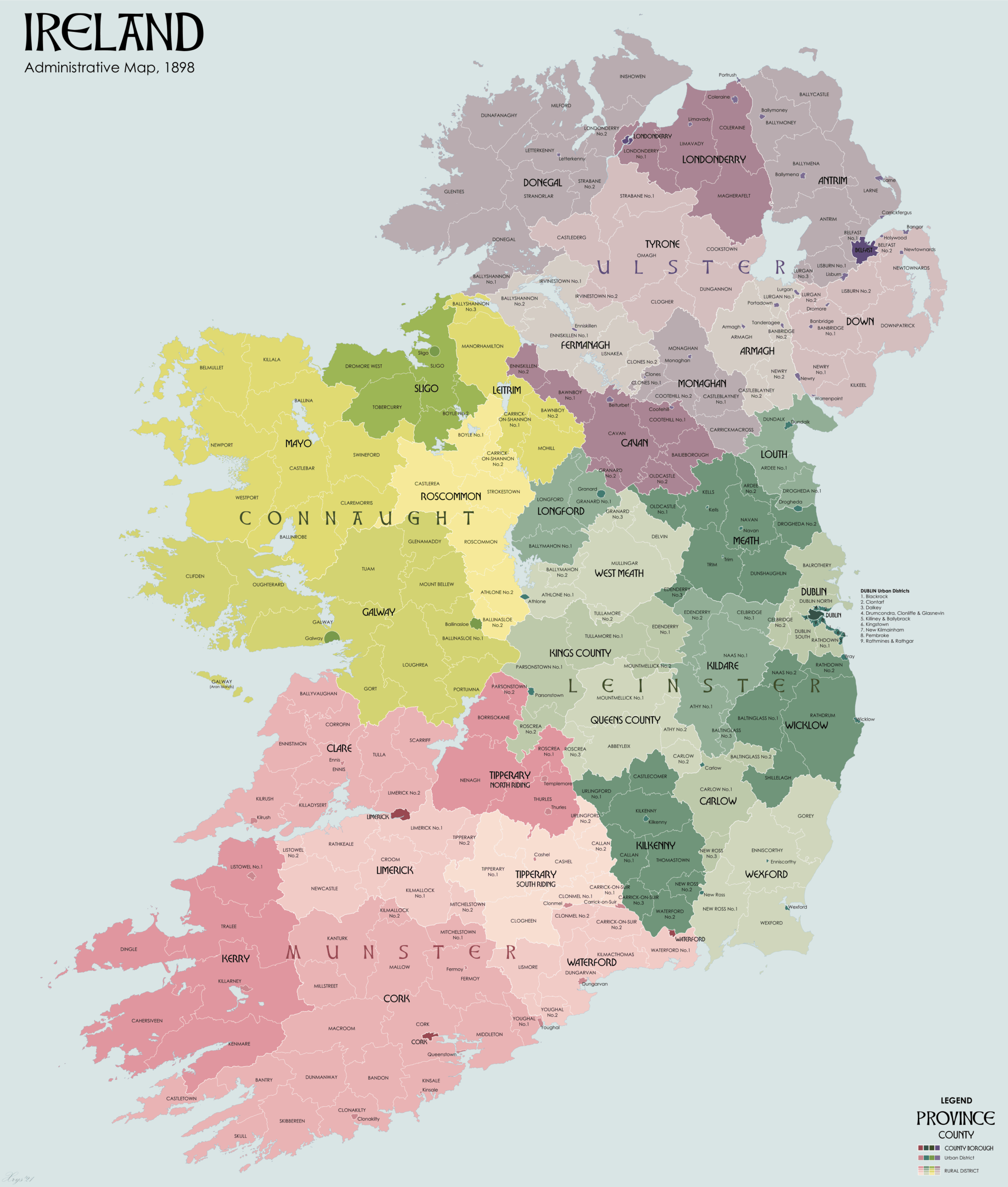Index Of Townlands 1901 Irish Genealogical Research Society