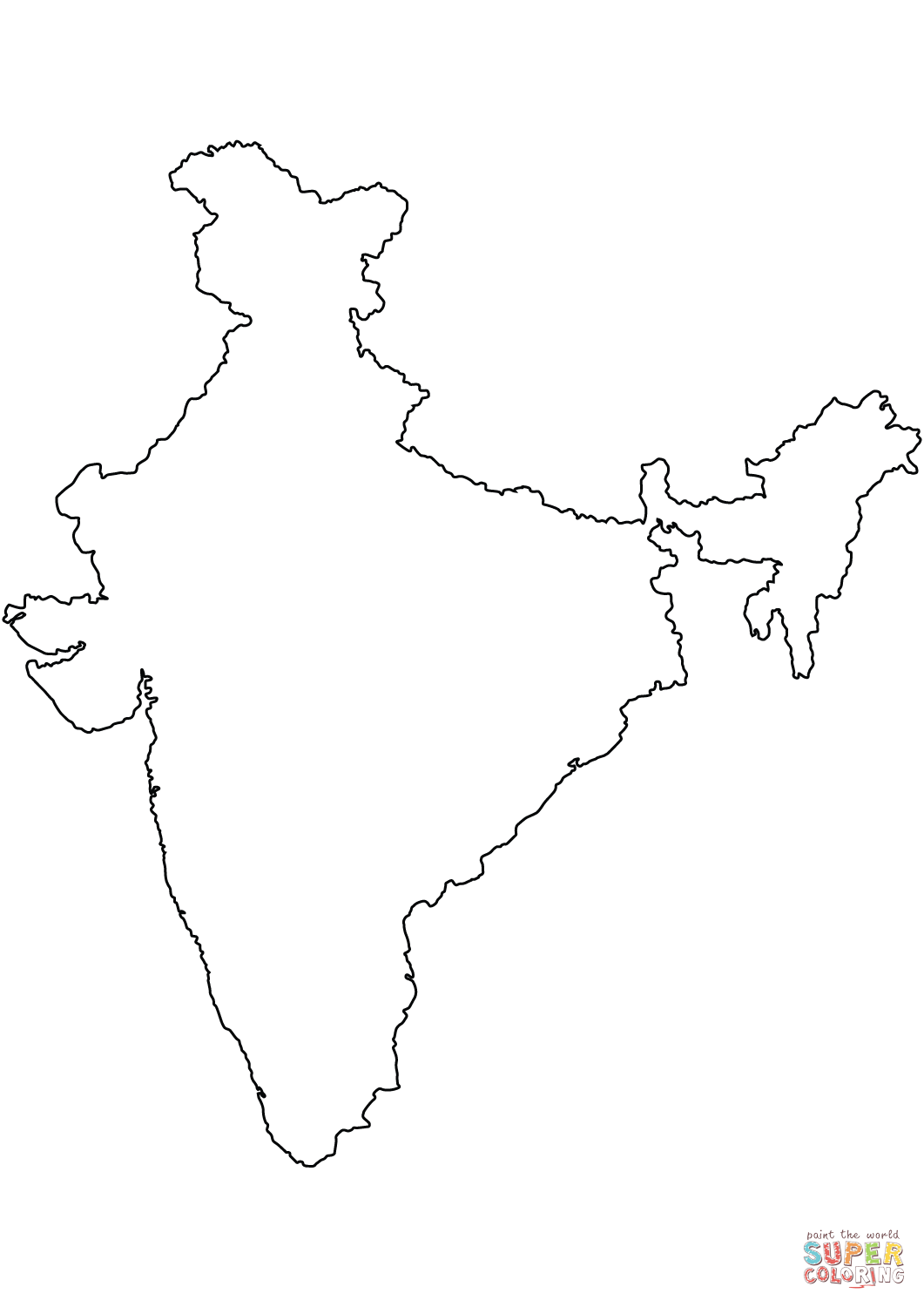 printable map india