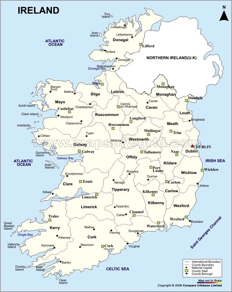ireland map printable
