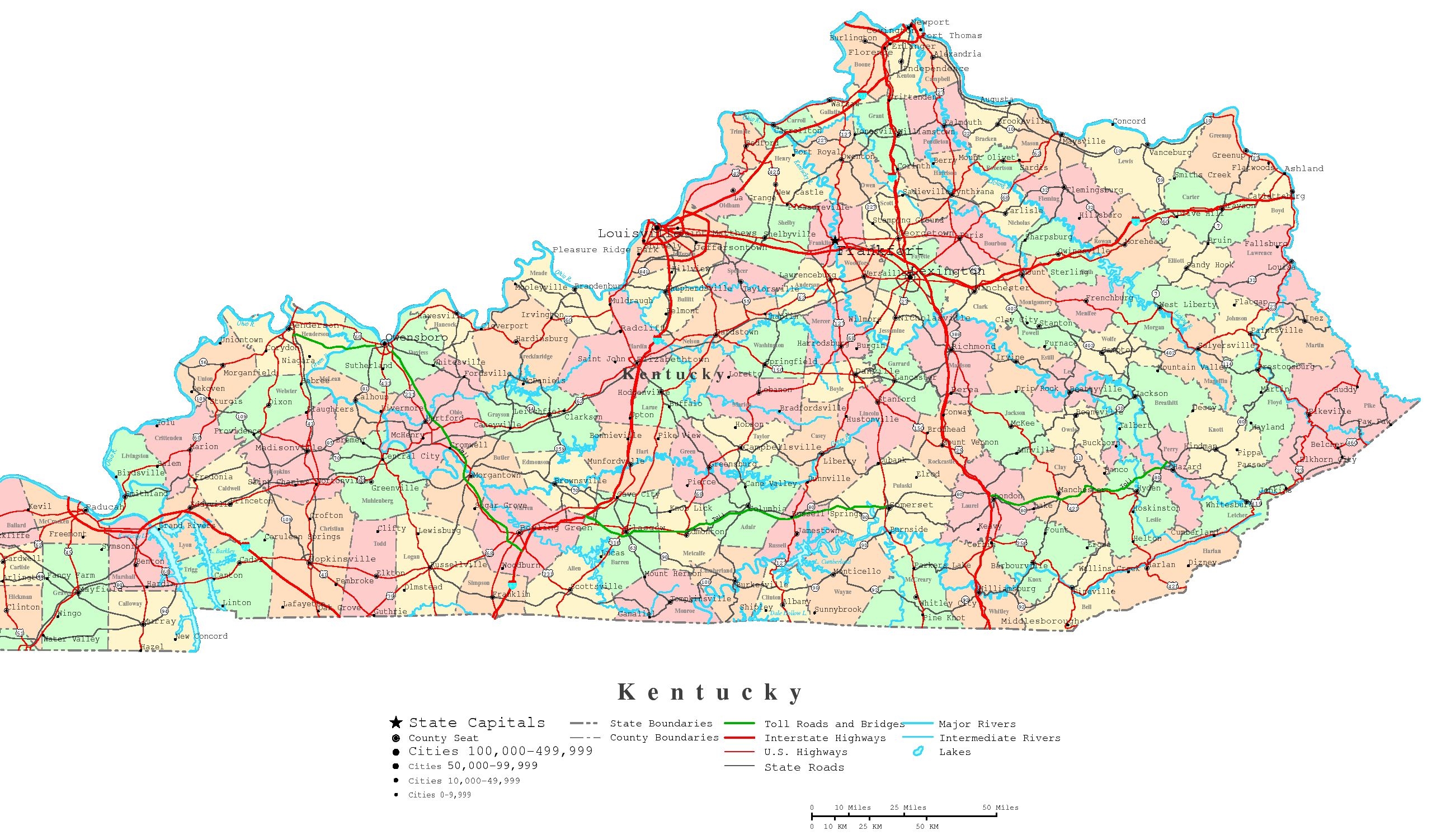 printable kentucky county map