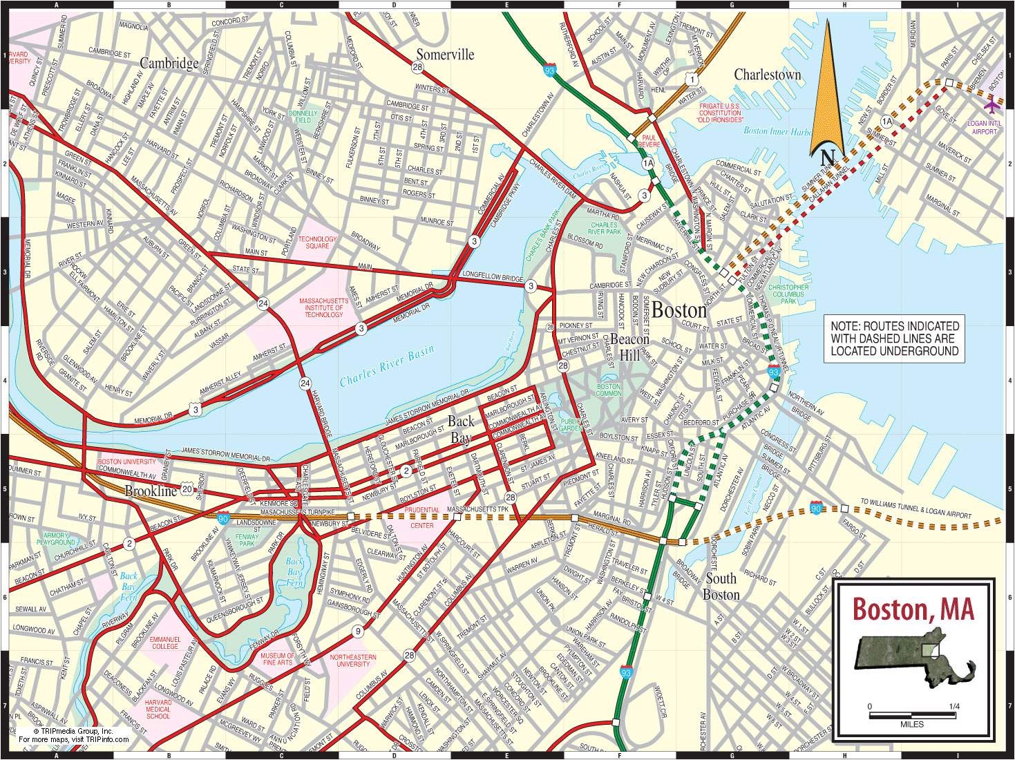 boston city map printable