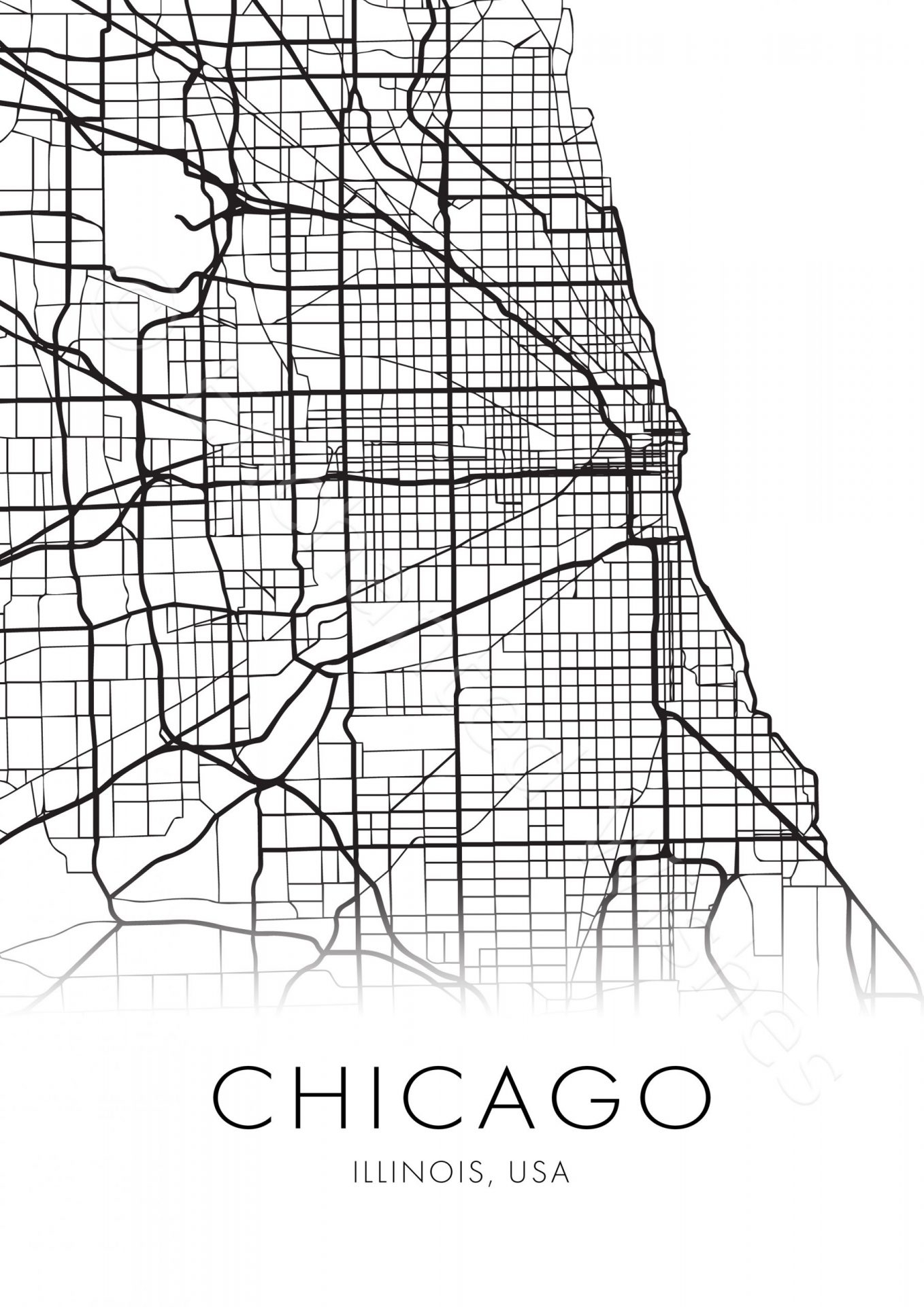 chicago city map printable