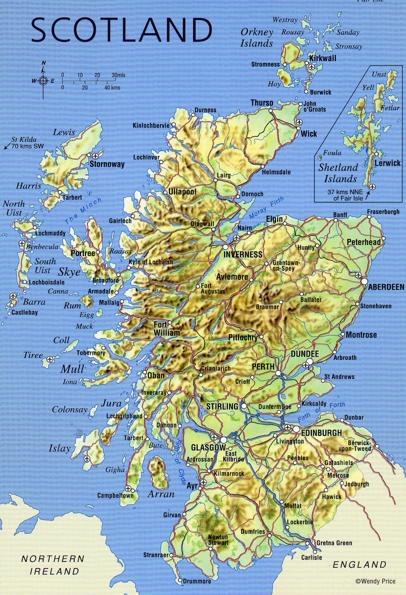 Printable Scotland Map
