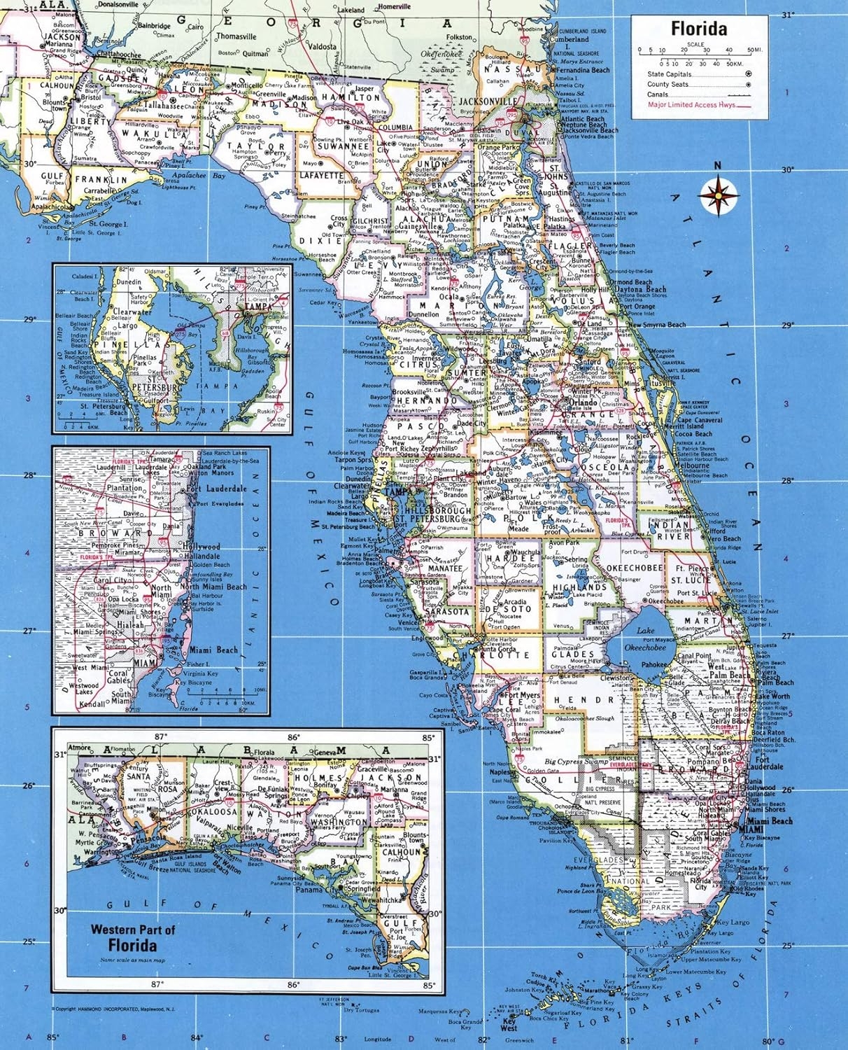 florida printable map