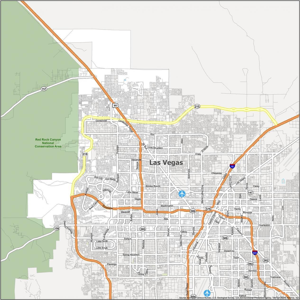printable map of las vegas
